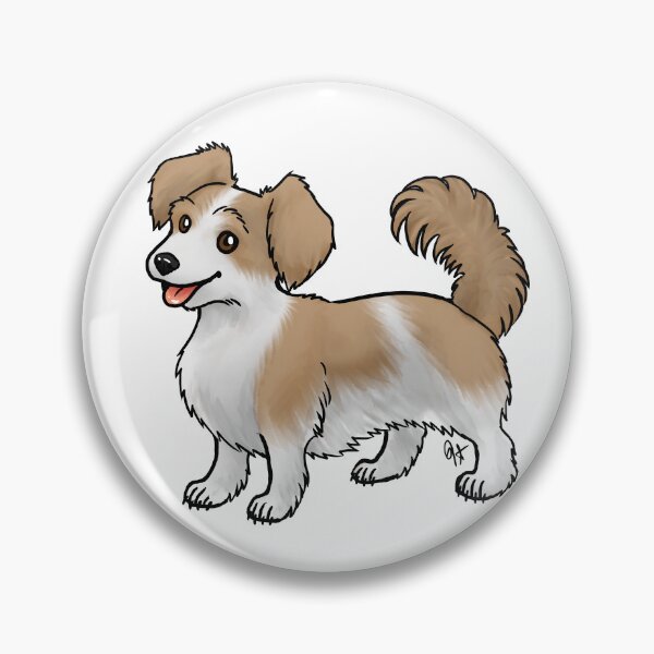 Item preview, Dog - Chiweenie -White and Brown Patched Long Hair designed and sold by Jennifer Stolzer.
