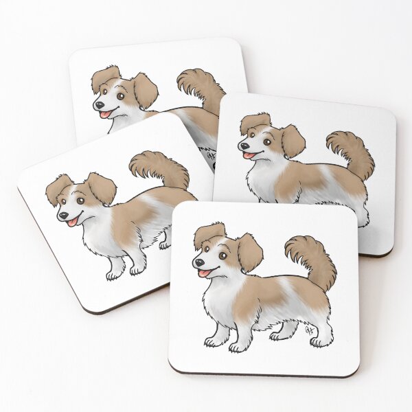 Item preview, Dog - Chiweenie -White and Brown Patched Long Hair designed and sold by Jennifer Stolzer.