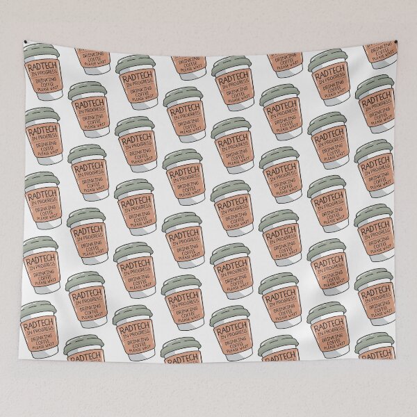 Item preview, RadTech in Progress Drinking Coffee designed and sold by spacedowl.