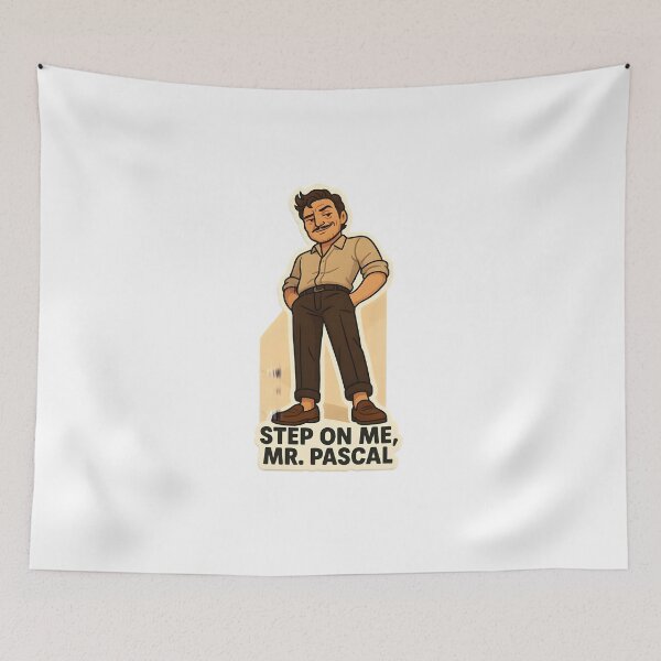 Item preview, Step on Me Mr. Pascal – Funny Pedro Pascal Fan Sticker designed and sold by MAVNALE.