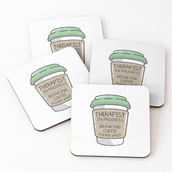 Item preview, Therapist in Progress Drinking Coffee designed and sold by spacedowl.