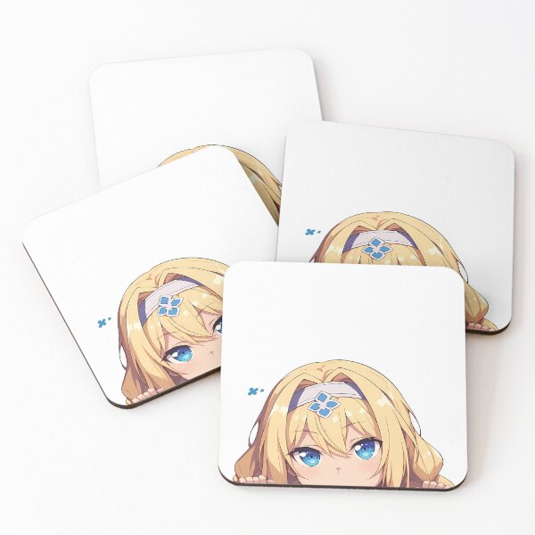 Item preview, Elegant Chibi Peeking Alice Zuberg Sword Art Online Anime designed and sold by B5fivemerch.