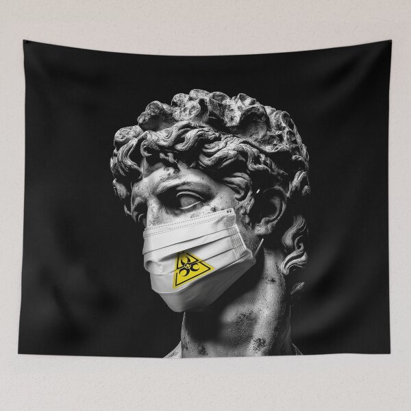 Item preview, Classical Statue with Biohazard Mask designed and sold by Art of Ngu.