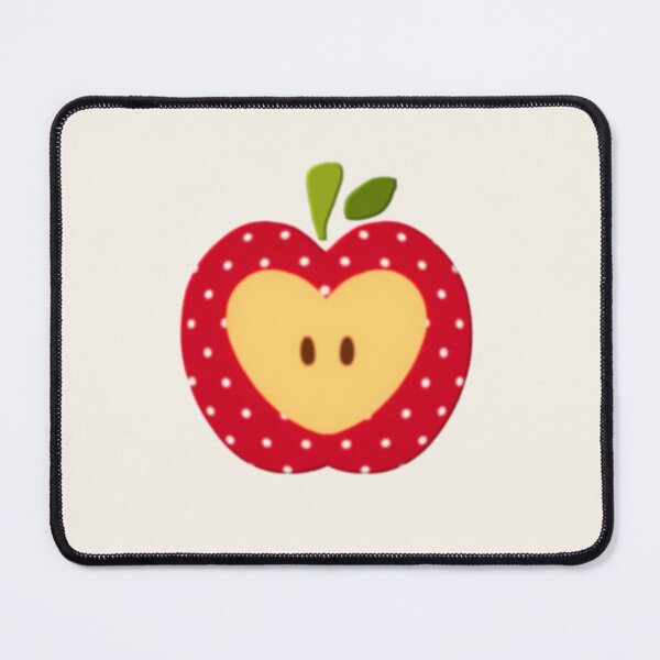 Item preview, apple with heart bite polka dots whimsy twee applecore designed and sold by Kyna Arts.