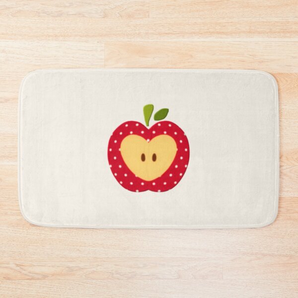 Item preview, apple with heart bite polka dots whimsy twee applecore designed and sold by Kyna Arts.