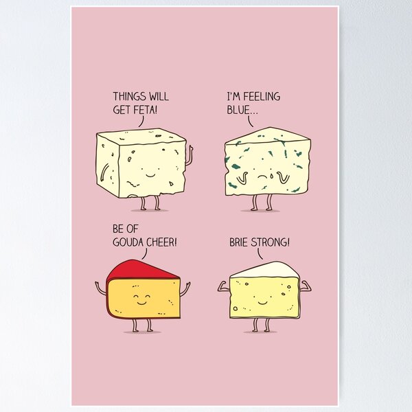Item preview, Cheesy puns designed and sold by Milkyprint.