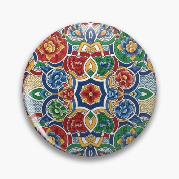 Item preview, Vibrant Dancheong Floral & Geometric Pattern Sticker – Traditional Korean Art designed and sold by mostafa gebril  ⭐⭐⭐⭐⭐.