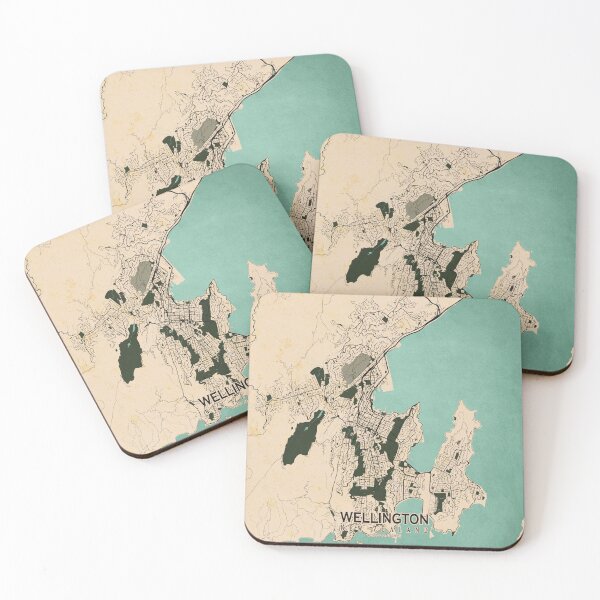 Item preview, Wellington City Map of North Island, New Zealand - Vintage designed and sold by deMAP.