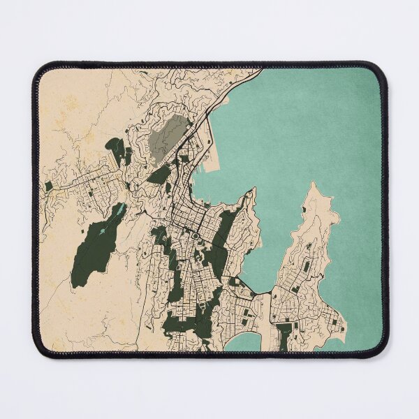 Item preview, Wellington City Map of North Island, New Zealand - Vintage designed and sold by deMAP.