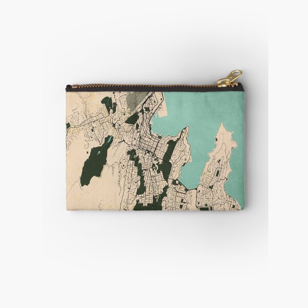 Item preview, Wellington City Map of North Island, New Zealand - Vintage designed and sold by deMAP.