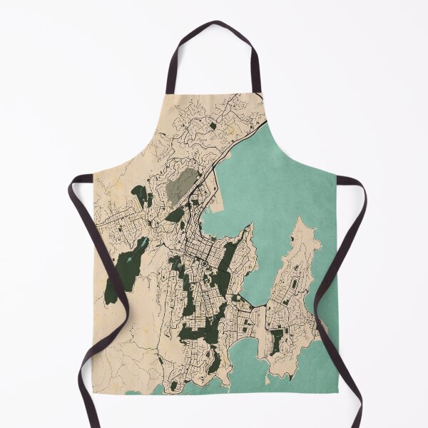 Item preview, Wellington City Map of North Island, New Zealand - Vintage designed and sold by deMAP.