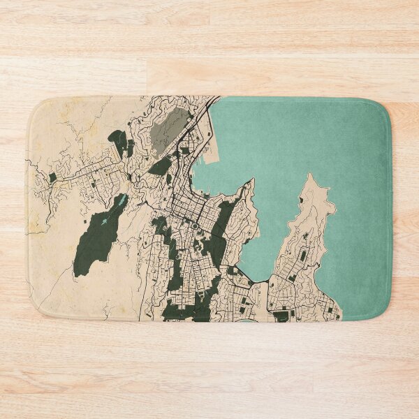 Item preview, Wellington City Map of North Island, New Zealand - Vintage designed and sold by deMAP.