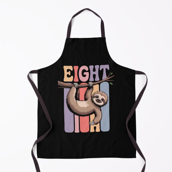 Item preview, 8 Year Old Cute Sloth Birthday Girl 8th B-day designed and sold by Sunset4Bones.