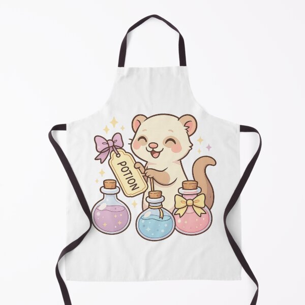 Item preview, Kawaii Potion Labeler Ferret – Cute Magical Craft Sticker designed and sold by Tenpercentluck.