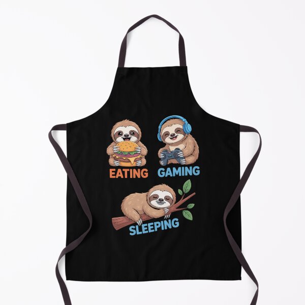 Item preview, Eating Gaming Sleeping Gamer Sloth designed and sold by Sunset4Bones.