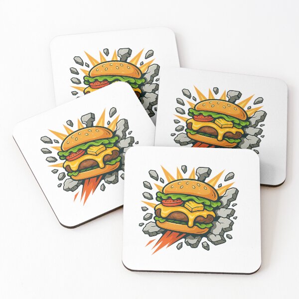 Item preview, Burger Breaking Through the Wall T-Shirt designed and sold by CeammiShop.