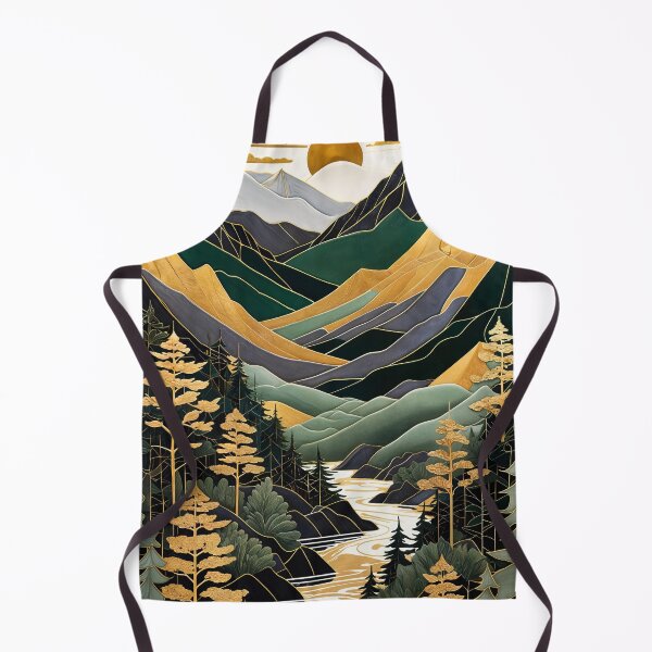 Item preview, Kintsugi Mountains Green Gold designed and sold by Showstroopart Christian Velazquez.