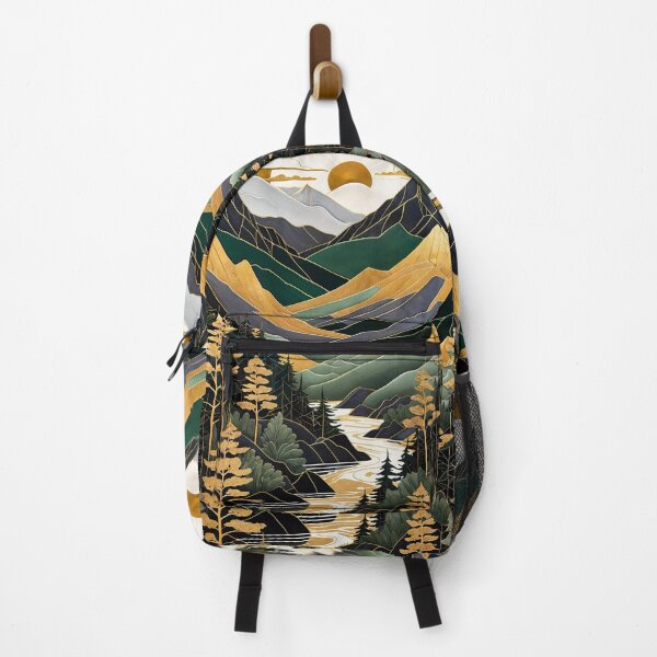 Item preview, Kintsugi Mountains Green Gold designed and sold by Showstroopart Christian Velazquez.