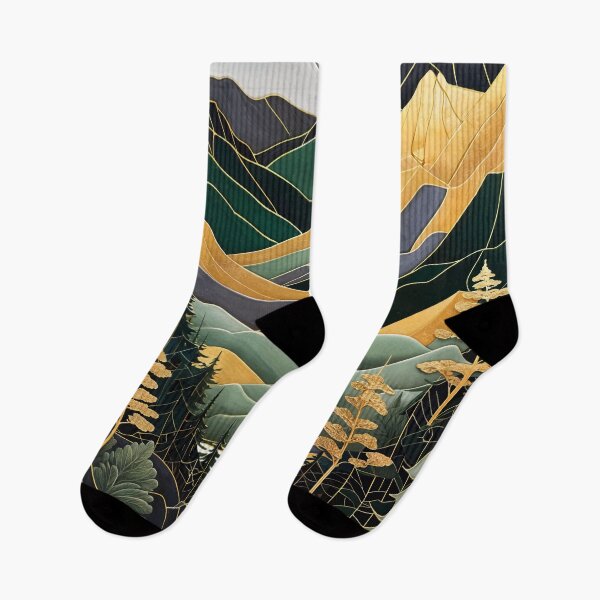 Item preview, Kintsugi Mountains Green Gold designed and sold by Showstroopart Christian Velazquez.