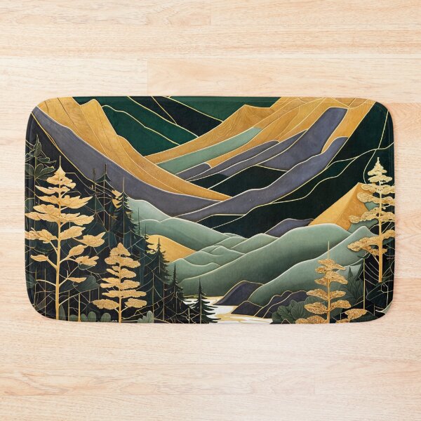 Item preview, Kintsugi Mountains Green Gold designed and sold by Showstroopart Christian Velazquez.