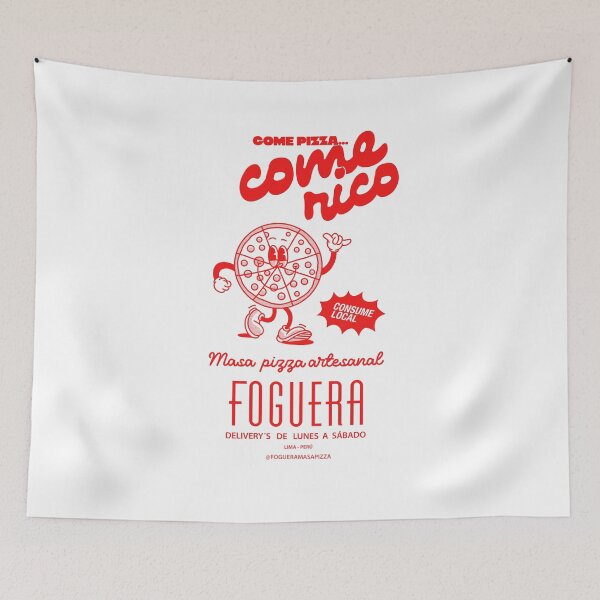 Item preview, Winking Pizza – Come Rico, Come Pizza Foguera designed and sold by Sebastian Salas.