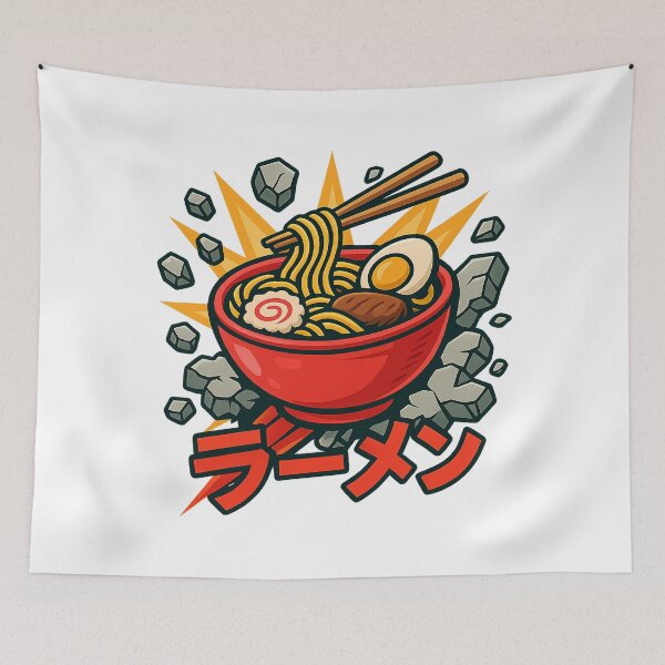 Item preview, Giant Ramen Bowl Breaking Through the Wall T-Shirt designed and sold by CeammiShop.
