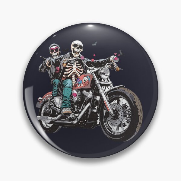 Item preview, Skeleton Riders Halloween Night Spooky Fun on a Big Bike! designed and sold by Bambooartist.