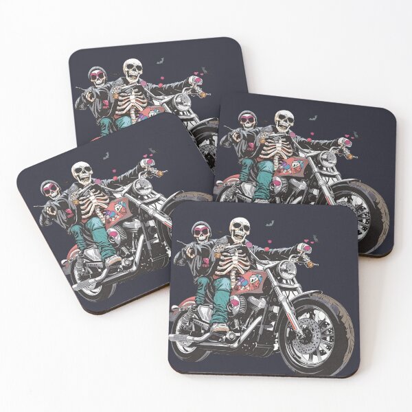 Item preview, Skeleton Riders Halloween Night Spooky Fun on a Big Bike! designed and sold by Bambooartist.