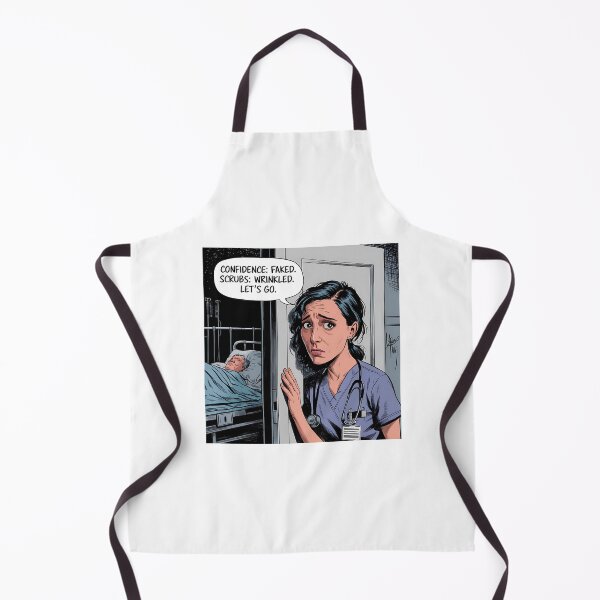 Item preview, Confidence: Faked. Scrubs: Wrinkled. Let’s Go – Funny Student Nurse Clinical Rotation designed and sold by CuteDesignables.