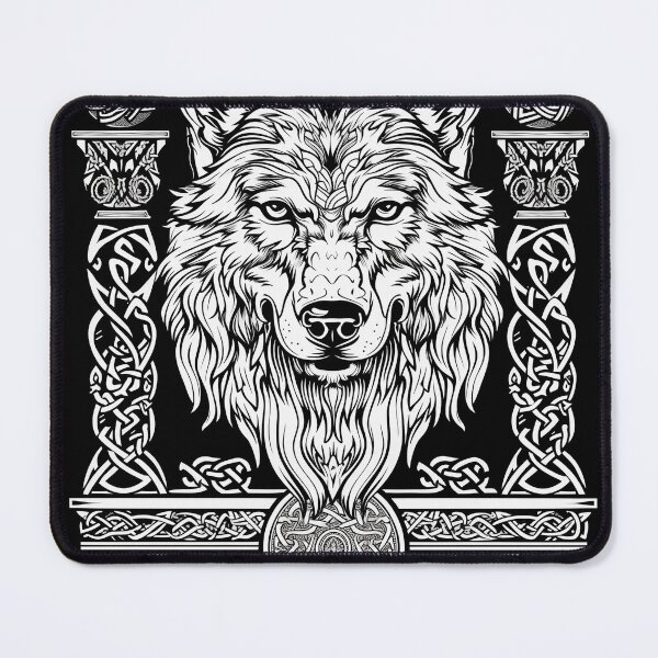 Item preview, Guardian of Valhalla – Nordic Wolf & Knotwork designed and sold by ArgentoArt.