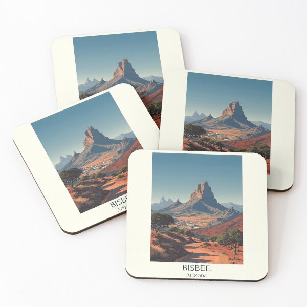 Item preview, Bisbee Arizona Retro Travel Poster | Mountain Town Art designed and sold by TuncGK.