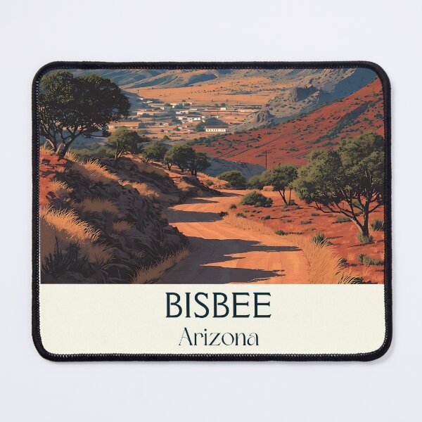 Item preview, Bisbee Arizona Retro Travel Poster | Mountain Town Art designed and sold by TuncGK.