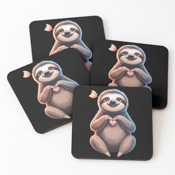 Item preview, Sweet sloth with heart designed and sold by Sunset4Bones.