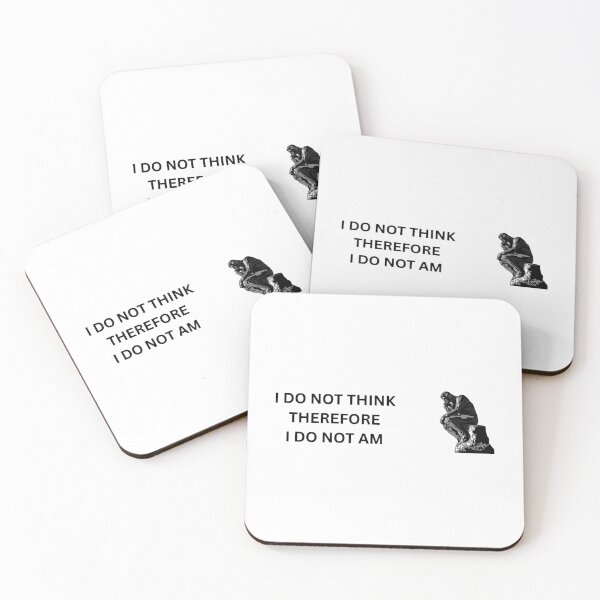 Item preview, I Do Not Think Therefore I Do Not Am Bumper Sticker designed and sold by JokesThatStick.