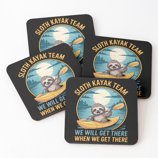 Item preview, Sloth Kayak Team Funny Lazy Sloth Kayaking designed and sold by Sunset4Bones.