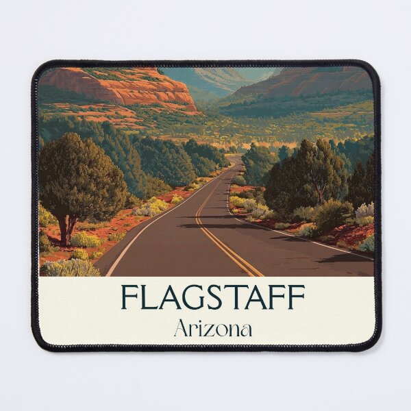 Item preview, Flagstaff Arizona Retro Poster | Mountain Scenery Art designed and sold by TuncGK.