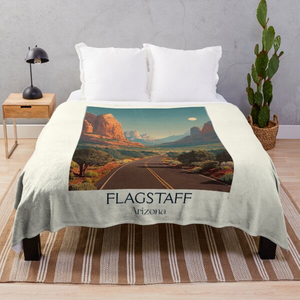 Item preview, Flagstaff Arizona Retro Poster | Mountain Scenery Art designed and sold by TuncGK.