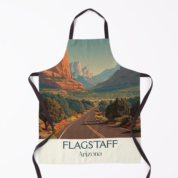 Item preview, Flagstaff Arizona Retro Poster | Mountain Scenery Art designed and sold by TuncGK.