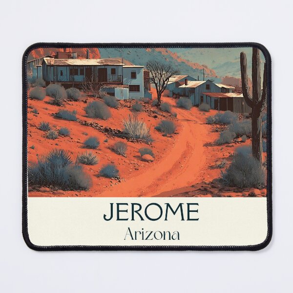Item preview, Jerome Arizona Retro Travel Poster | Ghost Town Art designed and sold by TuncGK.
