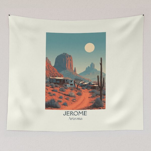 Item preview, Jerome Arizona Retro Travel Poster | Ghost Town Art designed and sold by TuncGK.