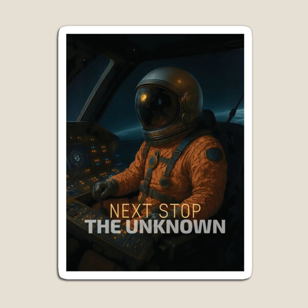 Item preview, Next Stop The Unknown – Astronaut Piloting Spacecraft (Cinematic Realism) designed and sold by designs_by_s2.