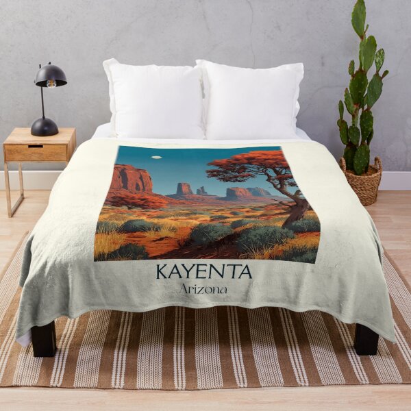 Item preview, Kayenta Arizona Vintage Poster | Monument Valley Art designed and sold by TuncGK.