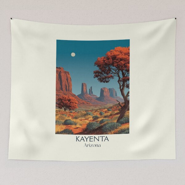 Item preview, Kayenta Arizona Vintage Poster | Monument Valley Art designed and sold by TuncGK.