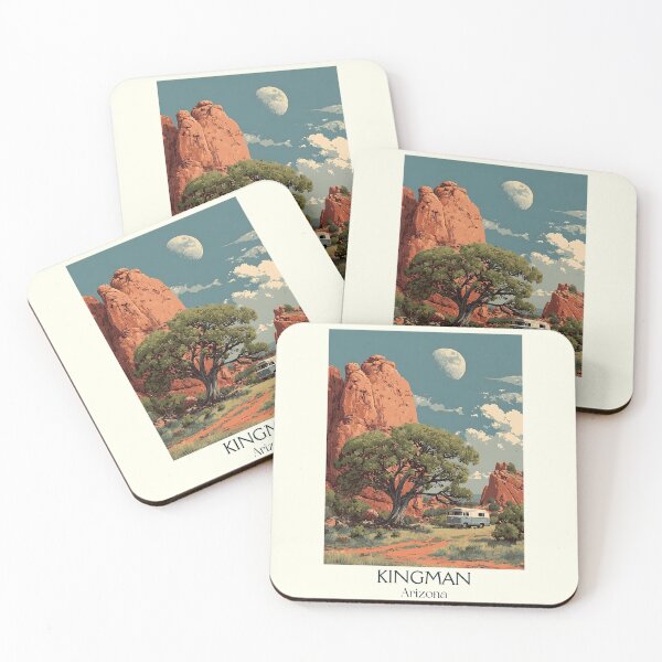 Item preview, Kingman Arizona Vintage Travel Poster | Route 66 Decor designed and sold by TuncGK.