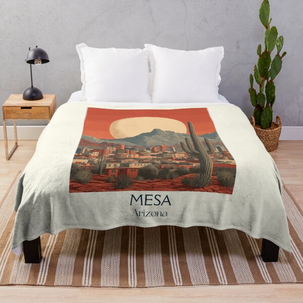 Item preview, Mesa Arizona Retro Poster | Desert Cityscape Art designed and sold by TuncGK.