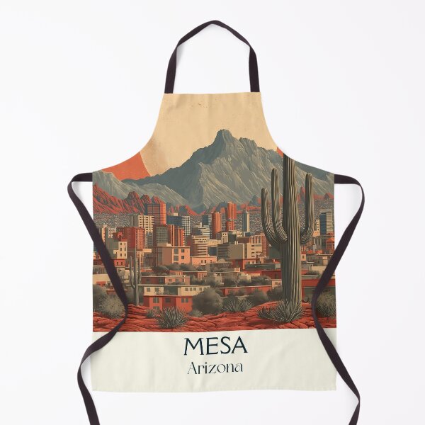 Item preview, Mesa Arizona Retro Poster | Desert Cityscape Art designed and sold by TuncGK.