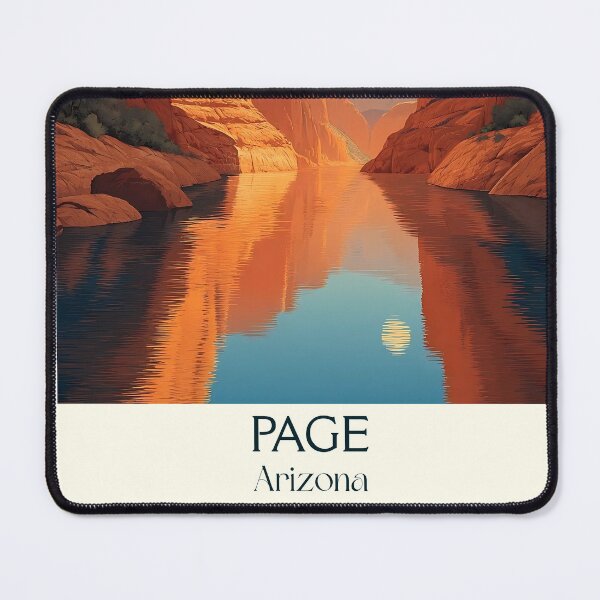 Item preview, Page Arizona Vintage Travel Poster | Canyon River Art designed and sold by TuncGK.