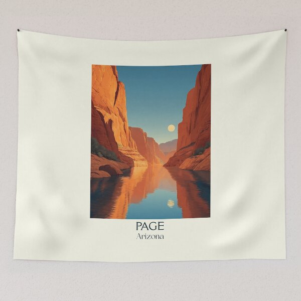 Item preview, Page Arizona Vintage Travel Poster | Canyon River Art designed and sold by TuncGK.