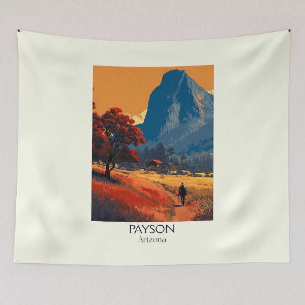 Item preview, Payson Arizona Retro Travel Poster | Mogollon Rim Art designed and sold by TuncGK.