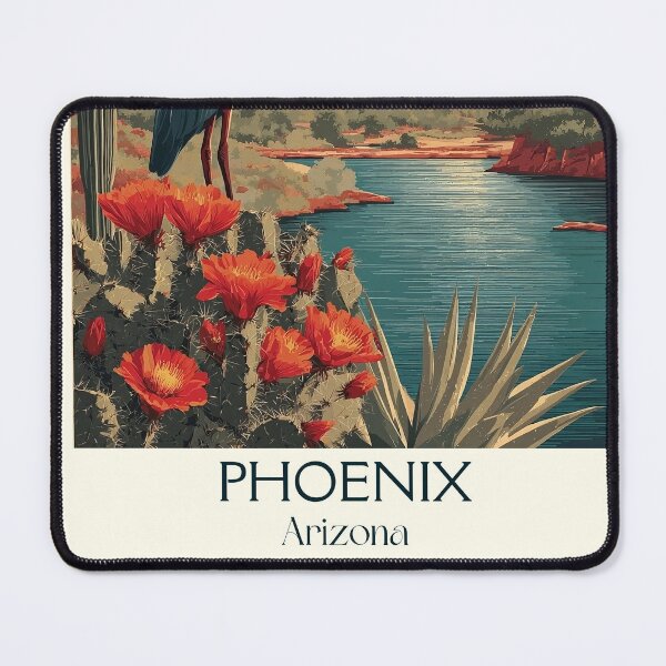 Item preview, Phoenix Arizona Vintage Poster | Sonoran Desert Wildlife designed and sold by TuncGK.